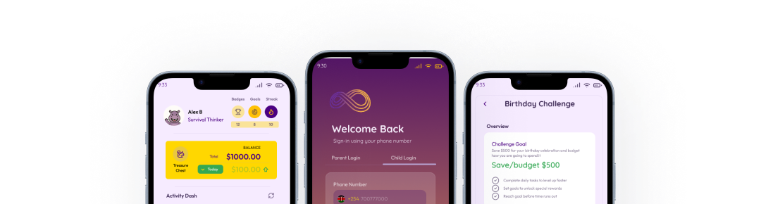 screenshot mockups of the Chedda app